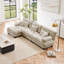 Canapé modulaire de luxe contemporain, canapé surdimensionné en L surdimensionné, canapé à siège profond avec repose-pieds convertible