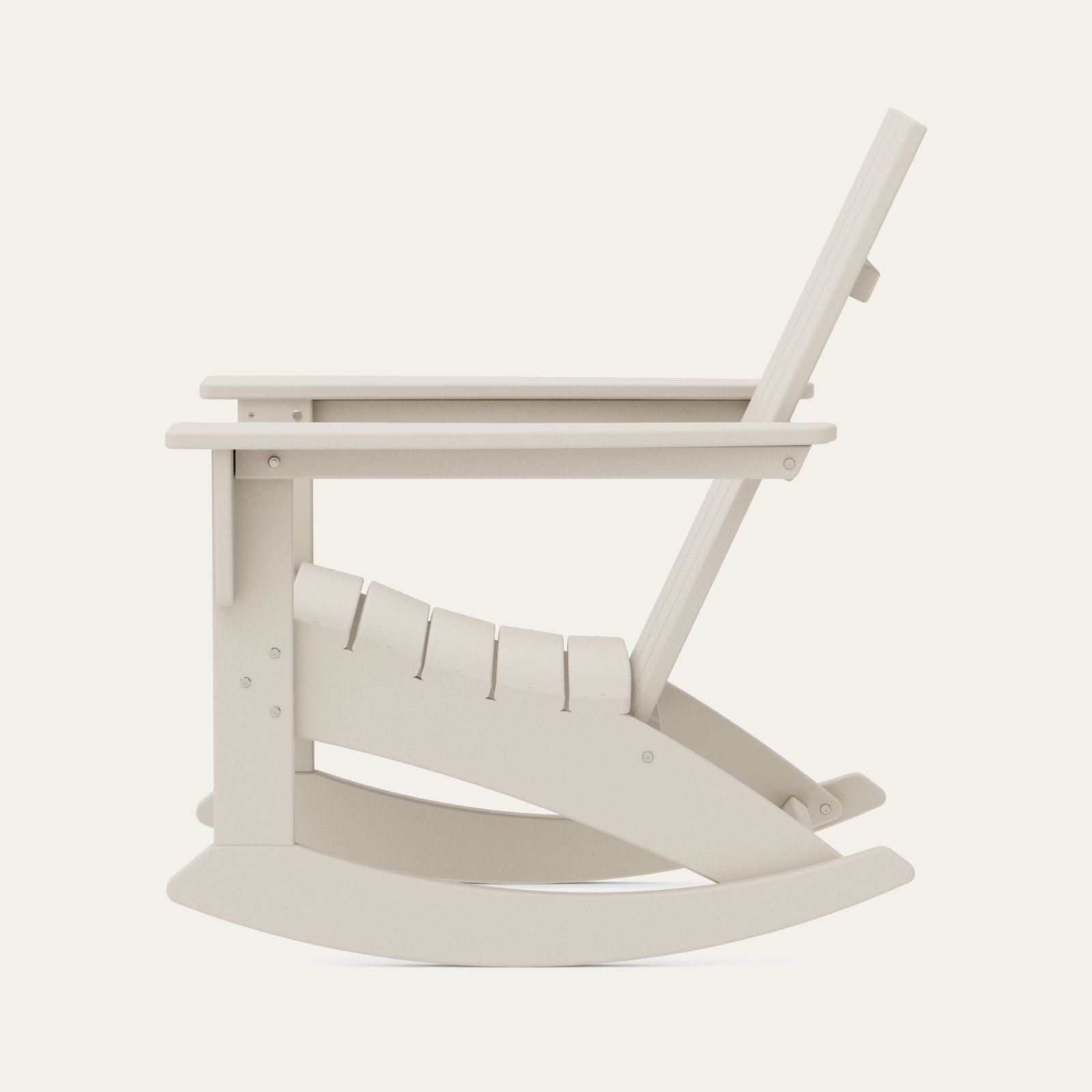 POLYWOOD® Modern Adirondack Patio Rocking Chair, Sand