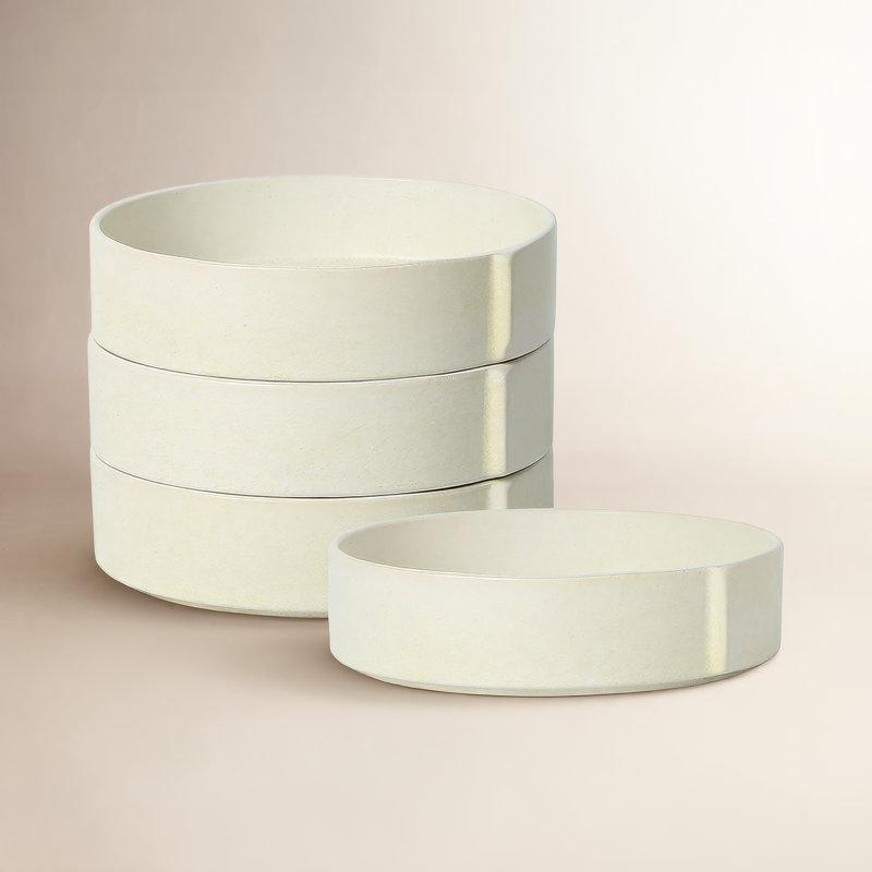 Stone Lain Bao 4-Piece Pasta Bowl Set Stoneware, Beige