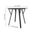 Table de salle à manger ronde 35,43 pouces, petite table de cuisine circulaire avec pieds en métal noir pour 2 à 4 personnes, table de salle à manger moderne, brun (table seulement)