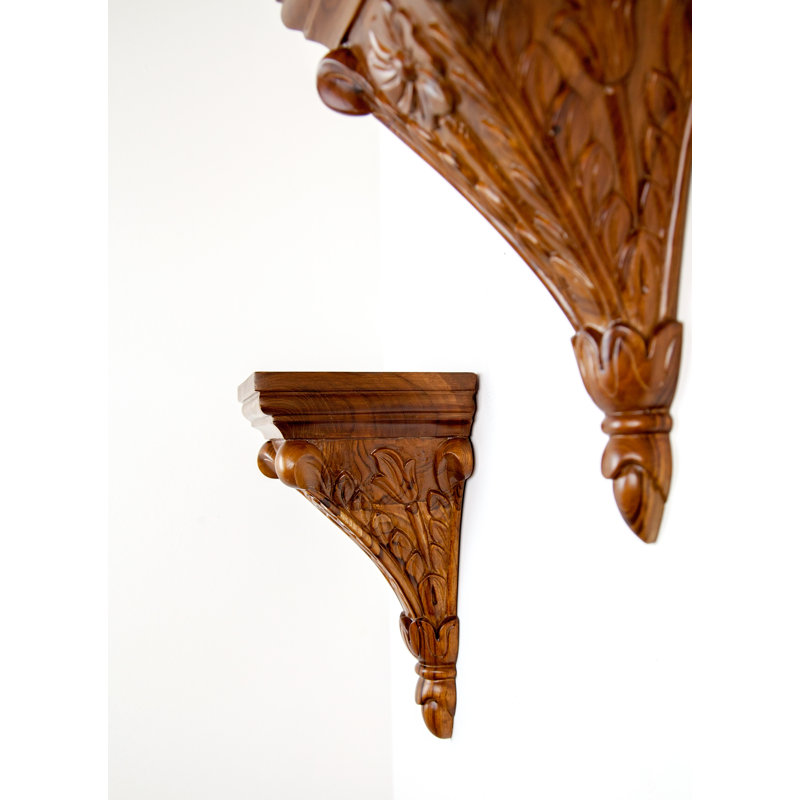 Floral Block Floating Shelf