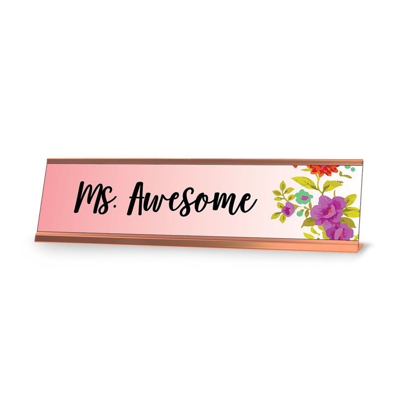 Ms. Awesome Nameplate