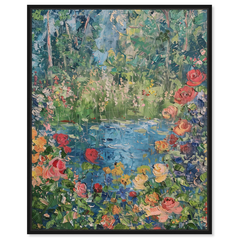 Art Remedy Serene Escape, impressionisme 57449, Cadre noir, H 21 po x l 17 po