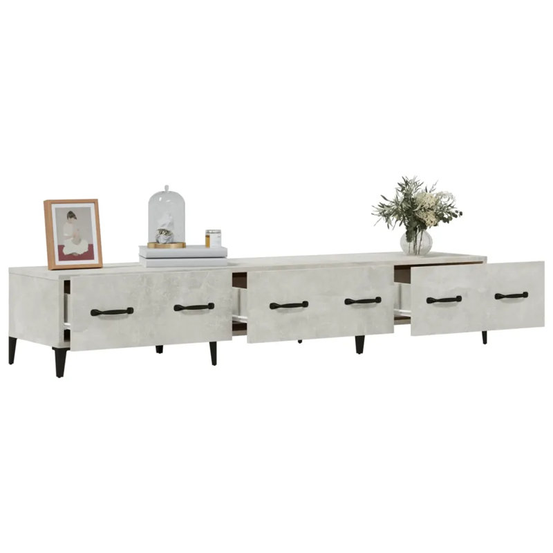 Jaleyza TV Cabinet 150x34,5x30 cm Engineered Wood, Concrete Grey