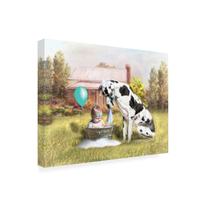 «Aunaleigh The Nanny» par Trudi Simmonds - impression sur toile tendue, H 14 po x l 19 po x P 2 po