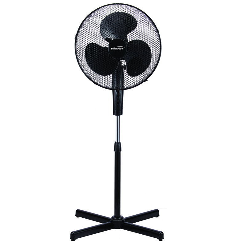 Kool Zone 16" Oscillating Fan- Black, Black