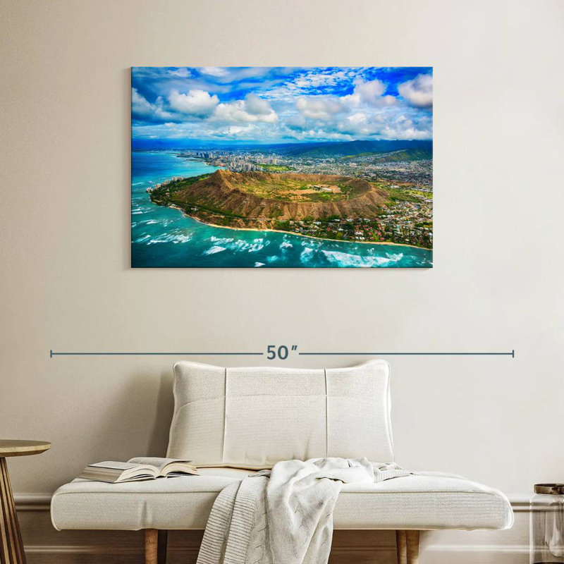 Gillard Diamond Head Hawaii, H 26 po x l 39 po