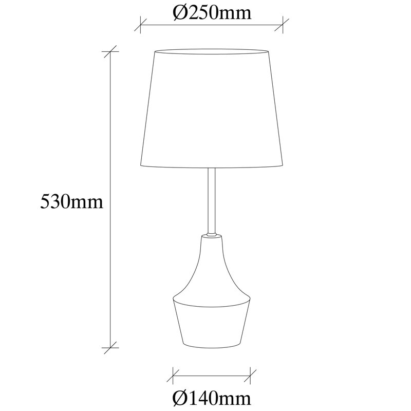 Lampe de table 20,87 po Aidien