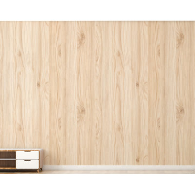 Papier peint imitation bois de pin, papier peint grain de bois naturel, fresque murale rustique scandinave en placage de bois, texture bois beige clair, décor chalet 1282DRS