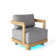 Granada Teak 7 - Person Patio Conversation Sets with Sunbrella® Cushions
