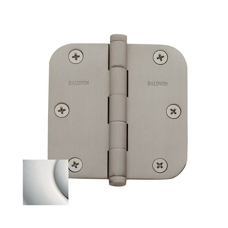 3.5" H × 3.5" W Butt/Ball Bearing Single Door Hinge, Lifetime Satin Nickel