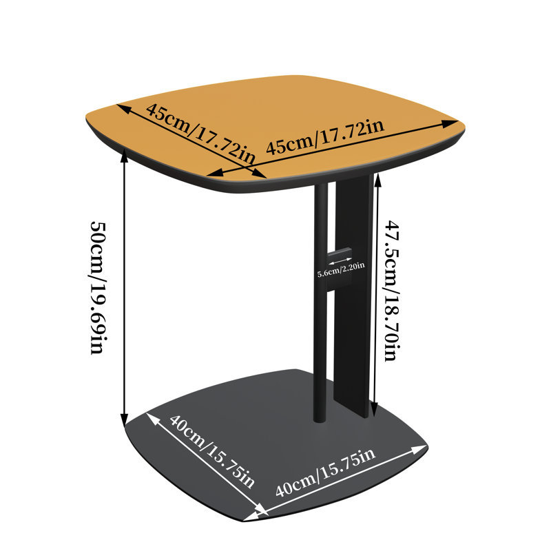 Annalily Frame End Table, Orange