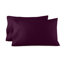Ensemble de 2 taies d'oreiller en flanelle biologique standard - Taie d'oreiller 100% coton biologique ultra confortable de taille standard avec finition brossée lisse de qualité supérieure et fermeture à enveloppe (Aubergine, standard)-1402874439-1402874440