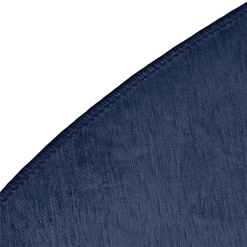 Tapis à rayures bleu marine/blanc/gris anthracite New York, Rond 5 pi