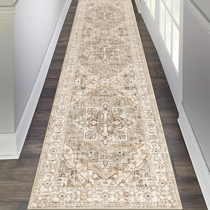Area Rug, Beige, Runner 2' x 7'10"