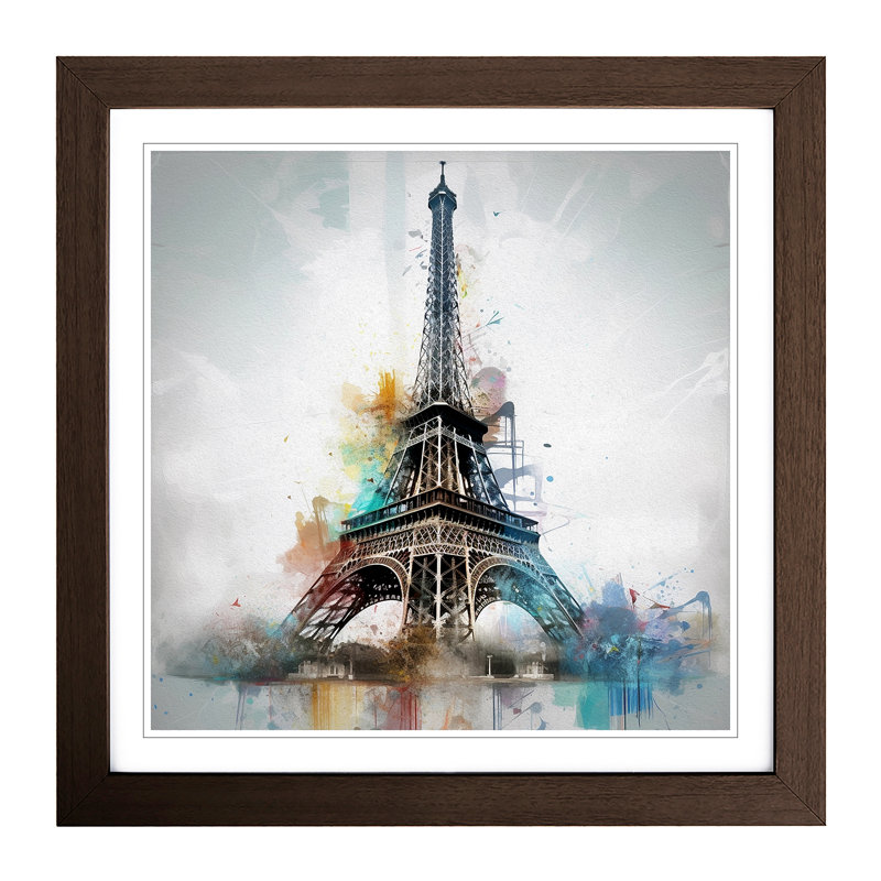 Single Picture Frame Print on Wood, Walnut