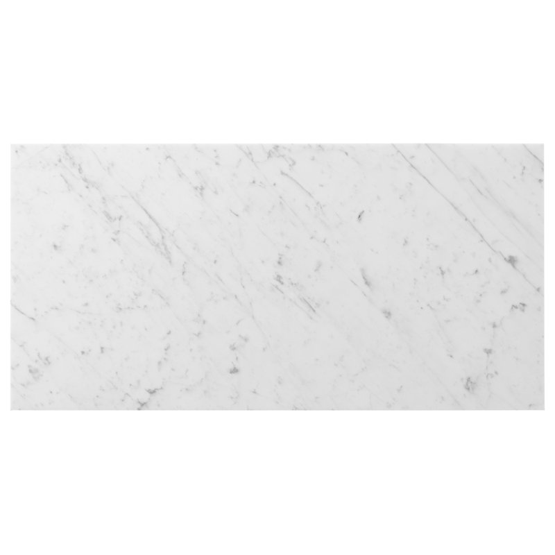 Carrara 3x12 Honed Marble Floor and Wall Tile, 12" W x 24" D, Honed