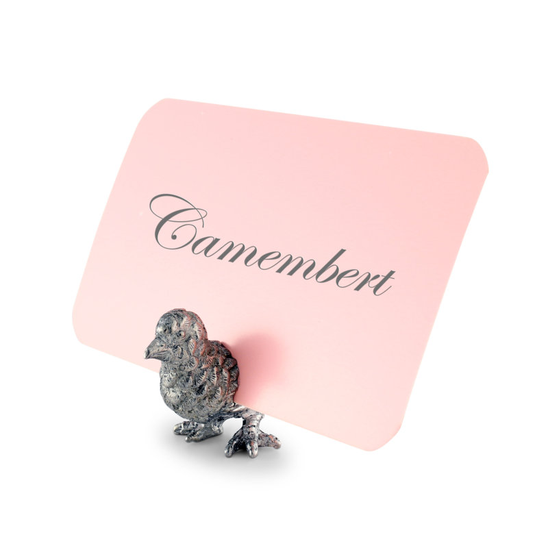 Song Bird Pewter Place Card Holder