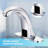 Automatic Sensor-Activated Touchless Bathroom Sink Faucet with Hot and Cold Water Mixing Function