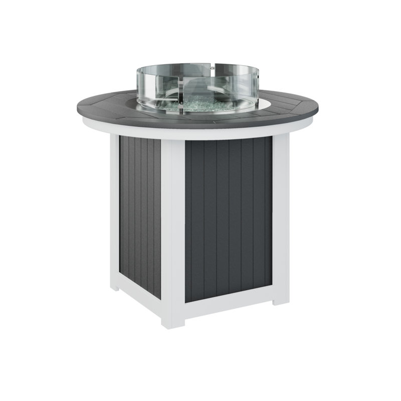 Foyer de table rond pour enfants de 44 po Berlin Gardens, Noir, H 36,5 po x l 44 po x P 44 po