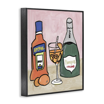 «Aperol and Champagne», estampe numérique, design par NOLA James
