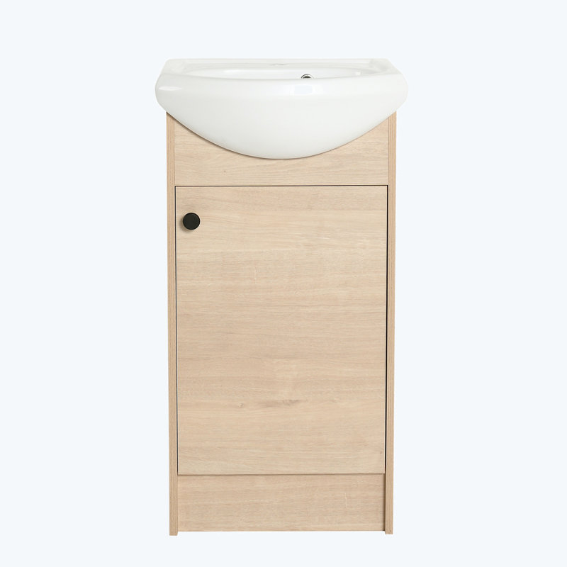 Petit meuble-lavabo autoportant de 18 pouces avec petit lavabo
