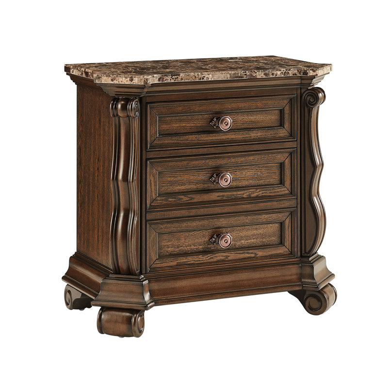 Müller Dark Cherry 2 Drawer Nightstand