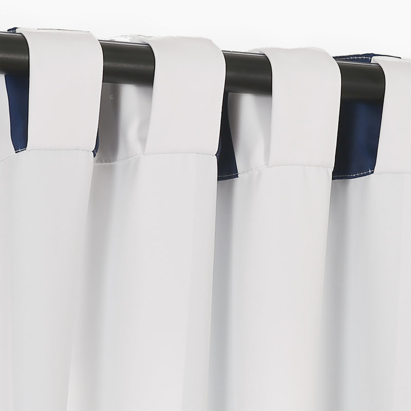 Lush Decor Wilbur Stripe Room Darkening Curtain Panels Pair Drapes (Set of 2), Navy