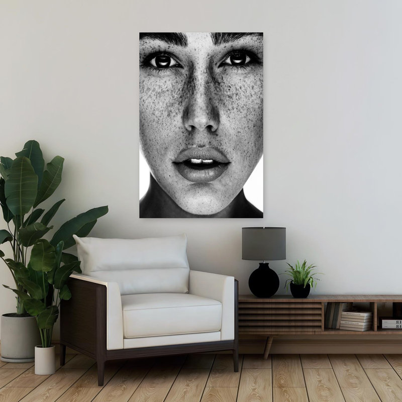 «Freckles Beauty», art mural contemporain abstrait, H 36 po x l 24 po
