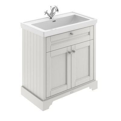 Old London 830mm Single Bathroom Vanity with Integrated Fireclay Basin