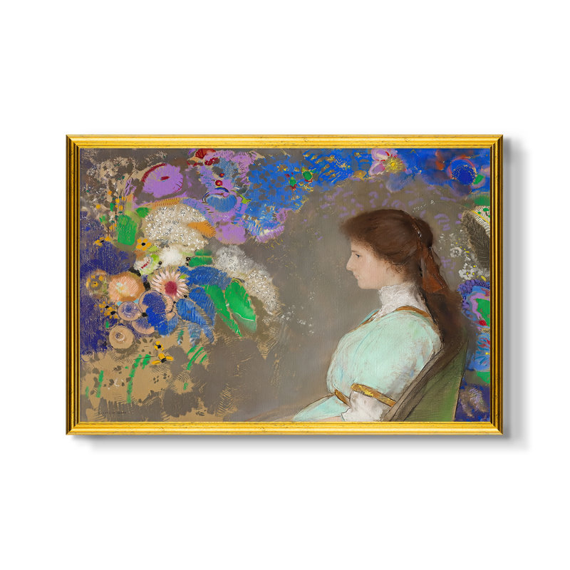 Portrait of Violette Heymann, 1910 - Odilon Redon - Toile encadrée sur mesure, 16x22 INNER SIZE, Framed Canvas