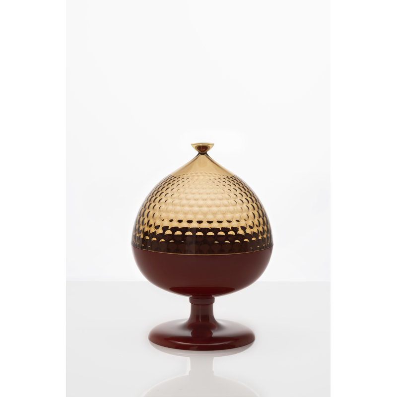 Pumo Decorative Box, Amber/Brink Red
