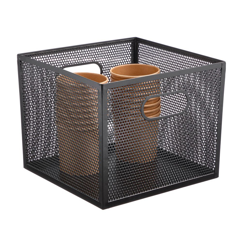 10 x 10 x 8 Perforated Bin, Matte Black