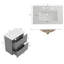 Meuble-lavabo 30 po avec lavabo en céramique et tiroirs pleine extension-61327108