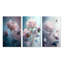 «Ethereal Soft Blossoming Pink Rose», 3 pièces sur toile-1202307671-1202307669