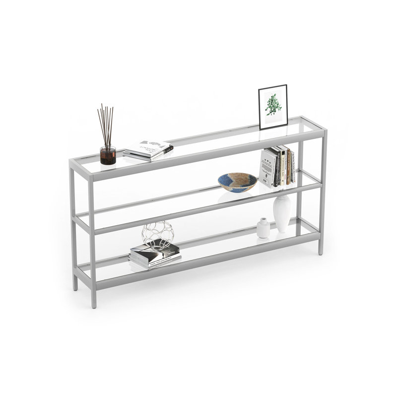 Console Jaiprakash, Argent argent, H 29,33 po x l 55 po x P 10 po