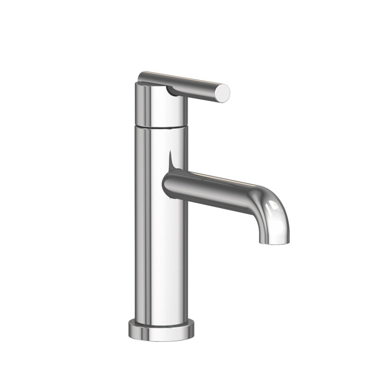 East Linear Single Hole Lavatory Faucet, Polished Chrome