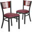 Chaise d'appoint à dossier en lattes de bois Prompton-1866246605-1866246606