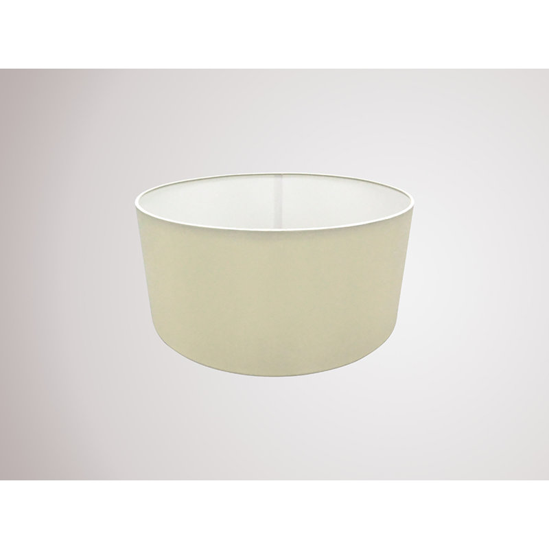 Cotton Drum Lamp Shade, 18cm H x 40cm W x 40cm D, Ivory Pearl