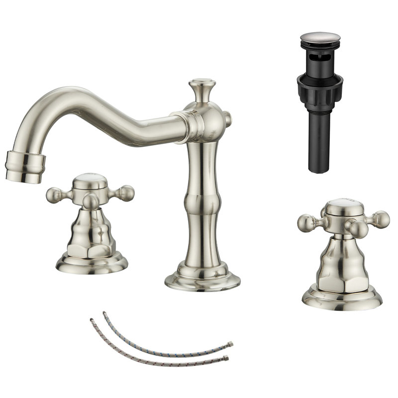 Robinet de lavabo de salle de bain avec drain TC-16389-TG, Nickel brossé
