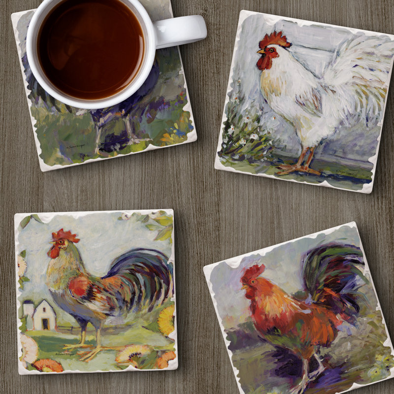 Paquet de 4 sous-verres Meadowbrook Farm Roosters