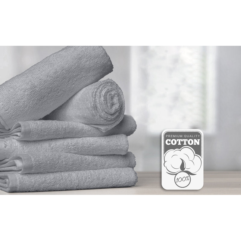 Plush Velour 450gsm Super Absorbent Cotton Bath Towel, Grey