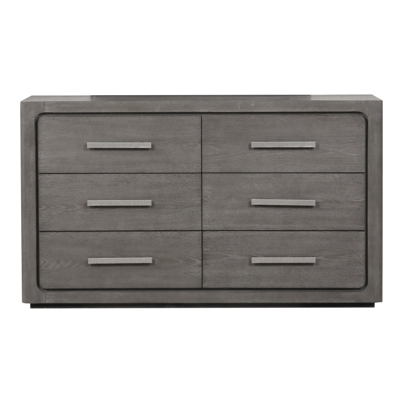 Commode 6 tiroirs Beulah, Gris