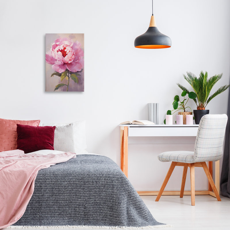 Art mural sur toile Blush Pink Peony par Petals Prints Design, H 24 po x l 16 po