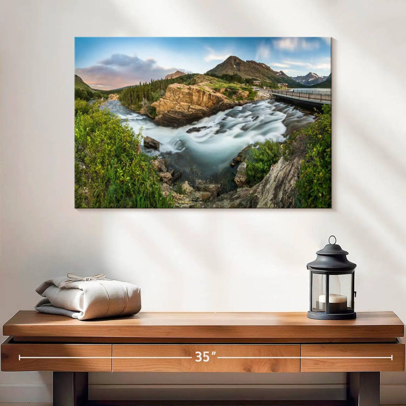 Alvord Swiftcurrent Falls Scene, 16" H x 24" W