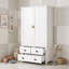 Meuble de cuisine avec 4 tiroirs, 8 tablettes de porte, casier à vin intégré et tablettes ajustables pour salle à manger-1852313076