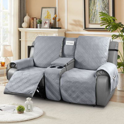 Emryn Adamstown Waterproof Recliner Loveseat Couch Cover With Middle Console Slipcover