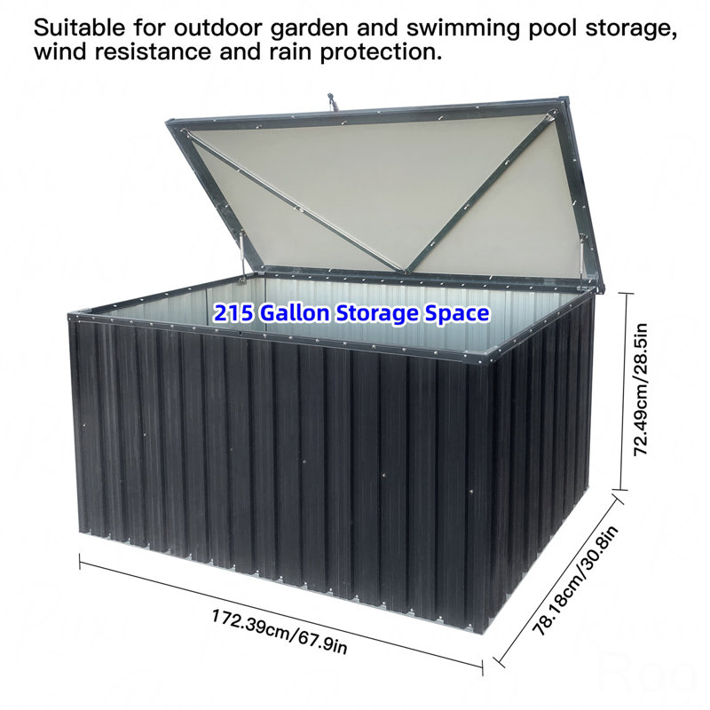 215 Gallon Outdoor Waterproof Storage Deck Box