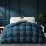 Goose Feather Down Comforter with Pinch Pleat Design