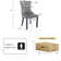 Velvet Wing Back Nailhead Upholstered Dining Chairs Set of 6